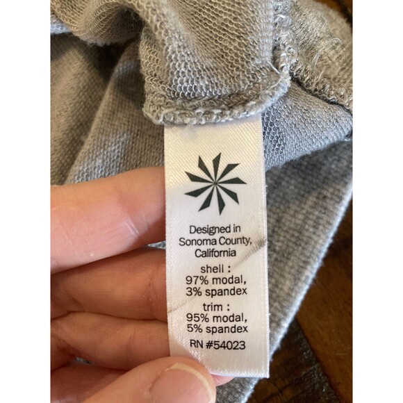 Athleta Sweatshirt Womens Size XXS Serenity Criss Cross Gray - Picture 4 of 6